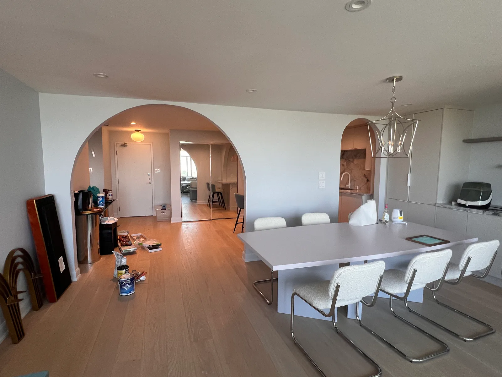Finished dining area beside the renovated kitchen at 3000 Bathurst