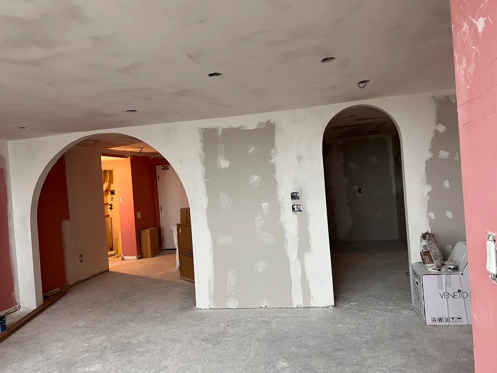 3000 Bathurst drywall preparation around curved openings