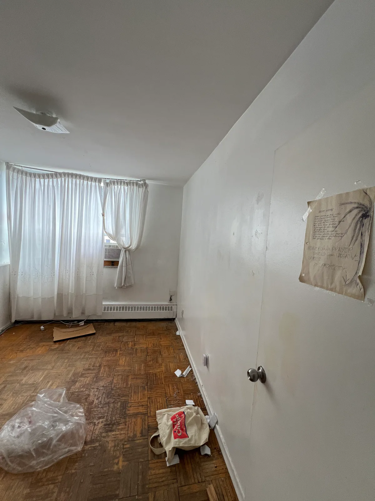 Dated room with parquet flooring and original finishes at Kingsbridge, Bathurst
