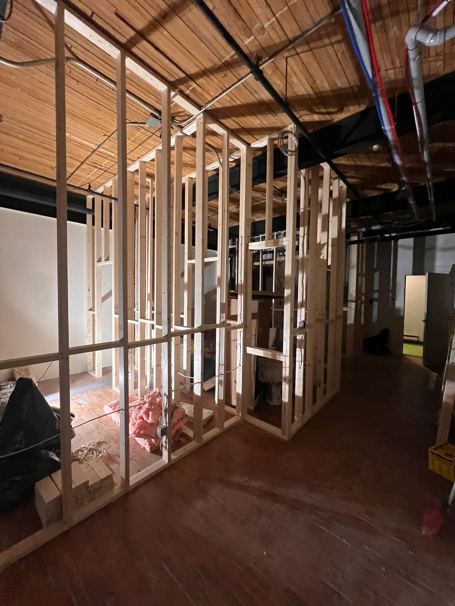 34 Noble interior framing and services during renovation