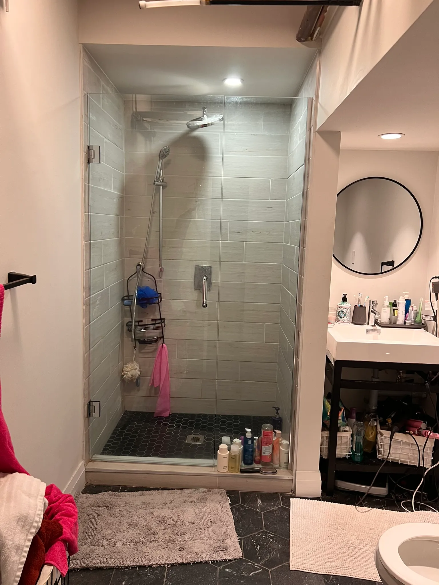 Existing 34 Noble shower before renovation